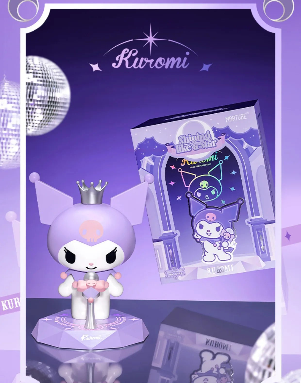 Genuine Sanrio Kuromi Speaker Anime Cartoon Kuromi Doll Toys Stage Stars Bluetooth Speaker Kawaii Soundbox.