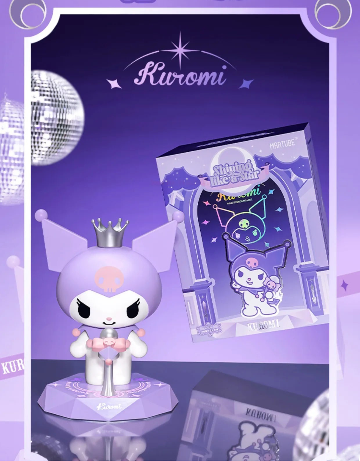 Genuine Sanrio Kuromi Speaker Anime Cartoon Kuromi Doll Toys Stage Stars Bluetooth Speaker Kawaii Soundbox.