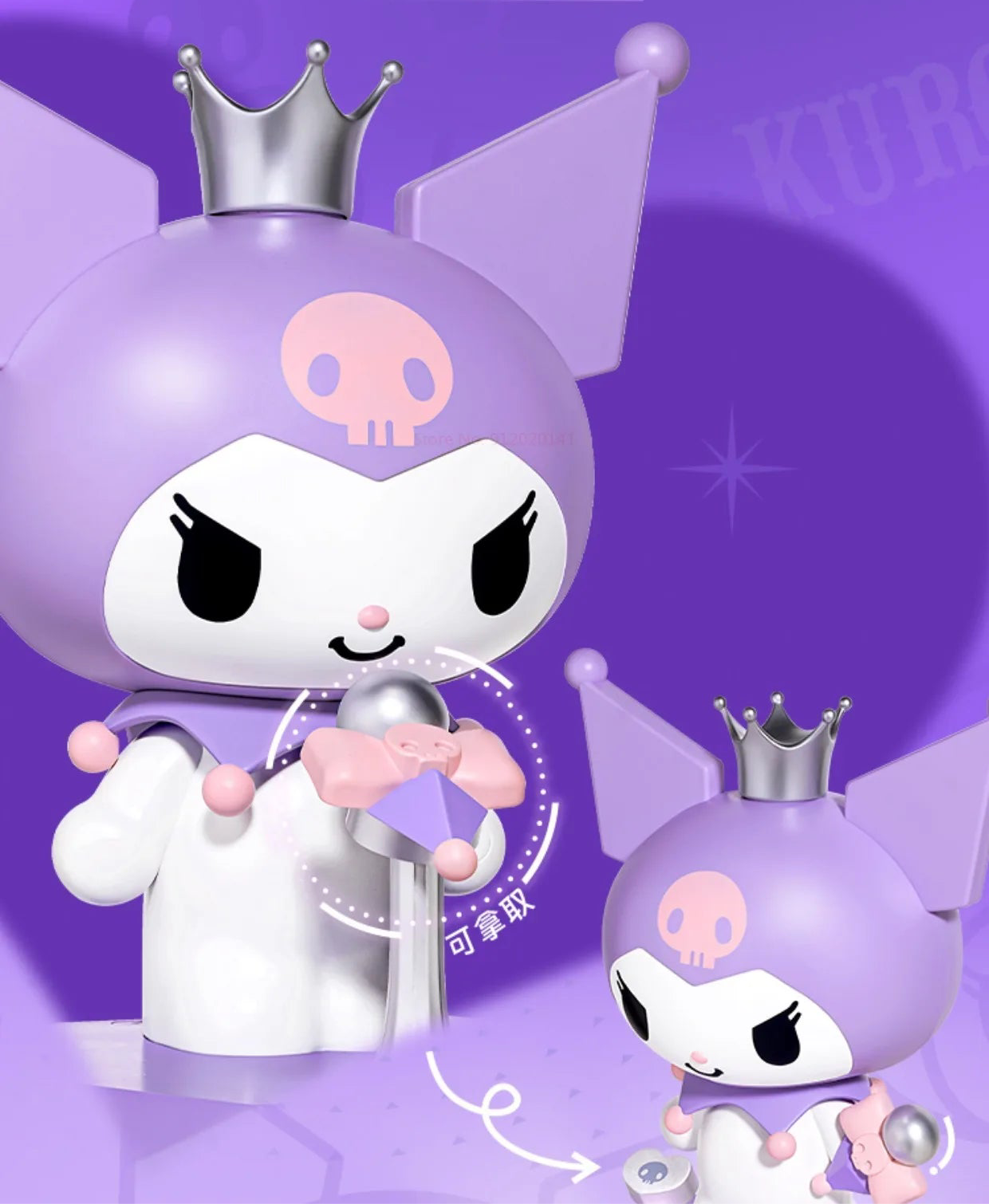 Genuine Sanrio Kuromi Speaker Anime Cartoon Kuromi Doll Toys Stage Stars Bluetooth Speaker Kawaii Soundbox.