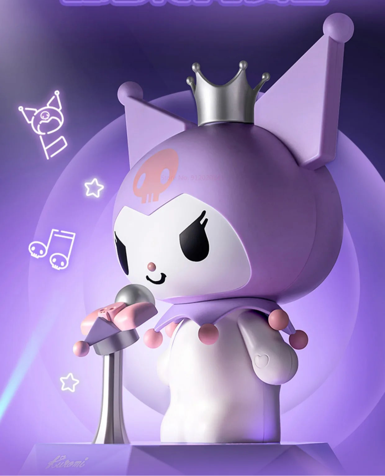Genuine Sanrio Kuromi Speaker Anime Cartoon Kuromi Doll Toys Stage Stars Bluetooth Speaker Kawaii Soundbox.