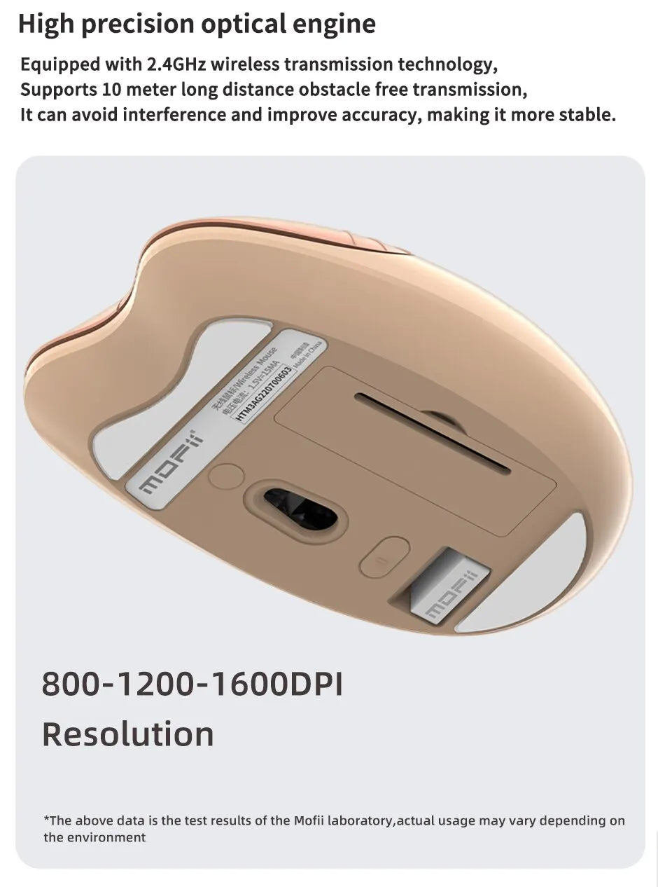 Cute Cat 2.4G Wireless Mouse, USB Receiver Plug and Play, 3 Adjustable DPI, Compatible with Laptop,PC, Computer