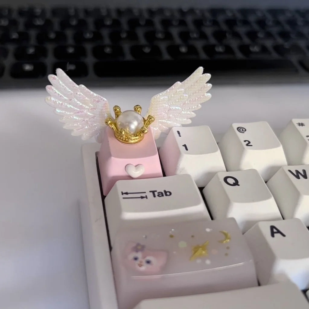 Beautiful Angel Winged Keycap for Cherry Cross Axis Mechanical Keyboard OEM Keycap Fairy Keycap