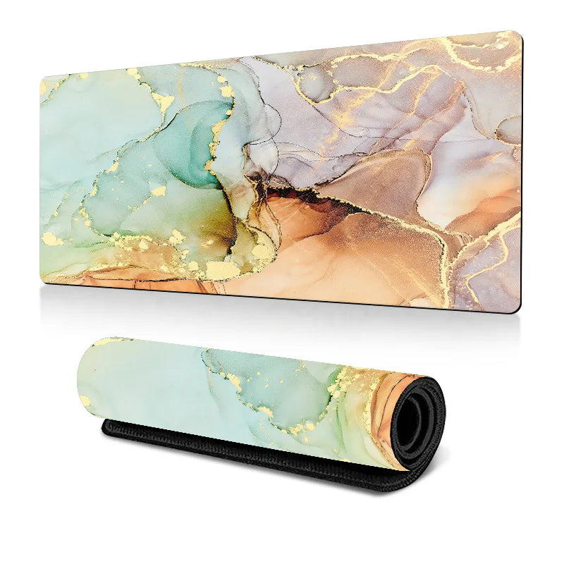 Large Mouse Pad, Cute Pink Desk Mat for Desktop, Women Girls PU Leather Waterproof Gaming, Writing Pads for School Office Home