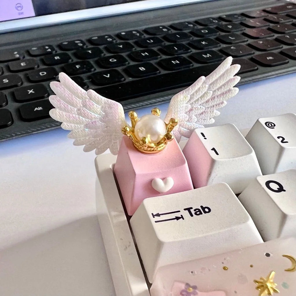 Beautiful Angel Winged Keycap for Cherry Cross Axis Mechanical Keyboard OEM Keycap Fairy Keycap