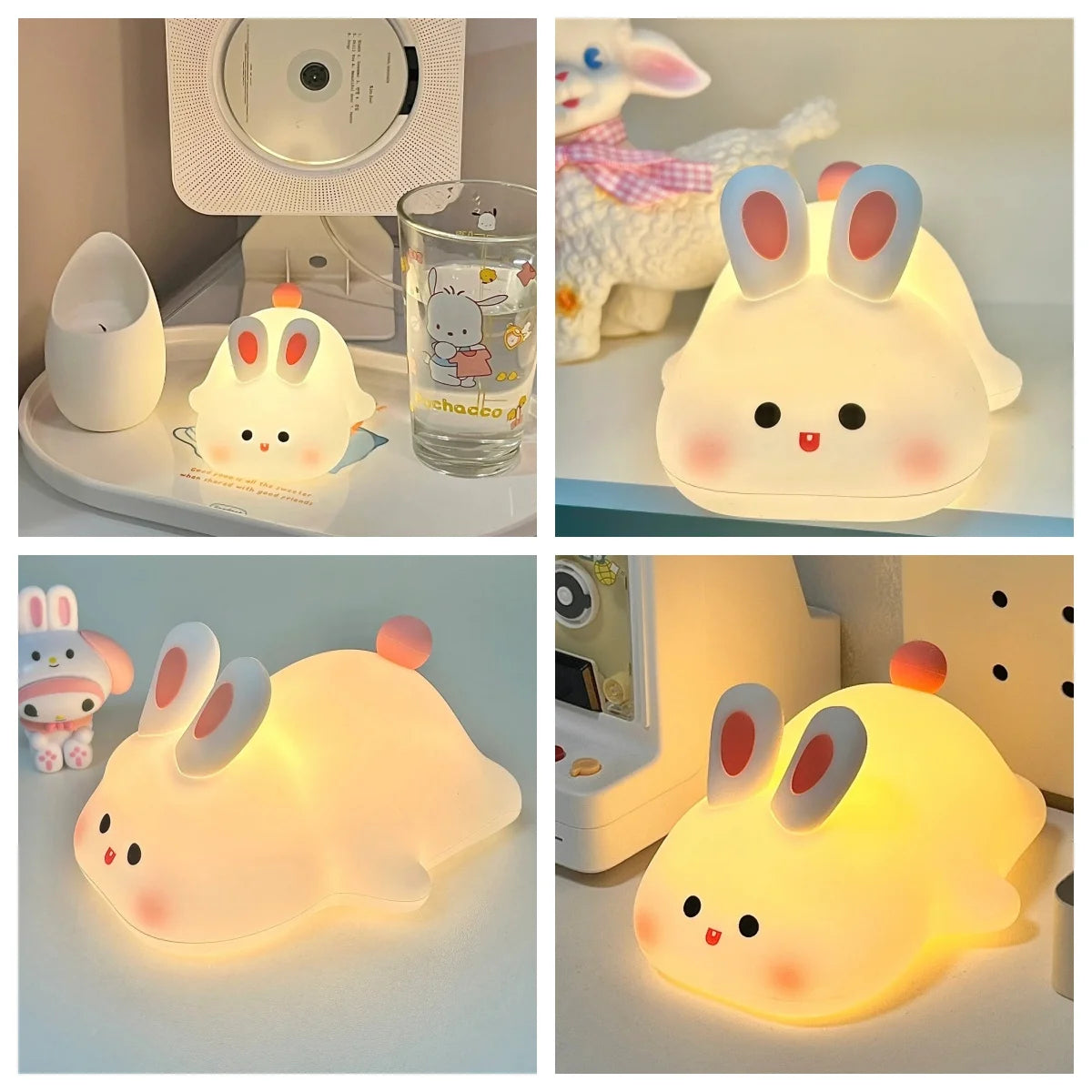 Emotional Support Night Light, Soft Squishy Bunny Vibes!