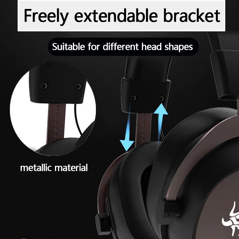 High Quality Wired Headset 3.5mm Detachable Mic Over-Ear Gaming Headphones with microphone For PC Computer PS4 PS5 Xbox Switch