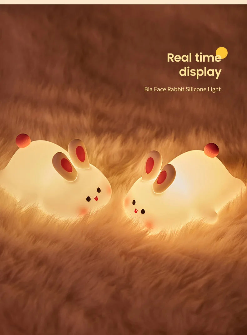 Emotional Support Night Light, Soft Squishy Bunny Vibes!