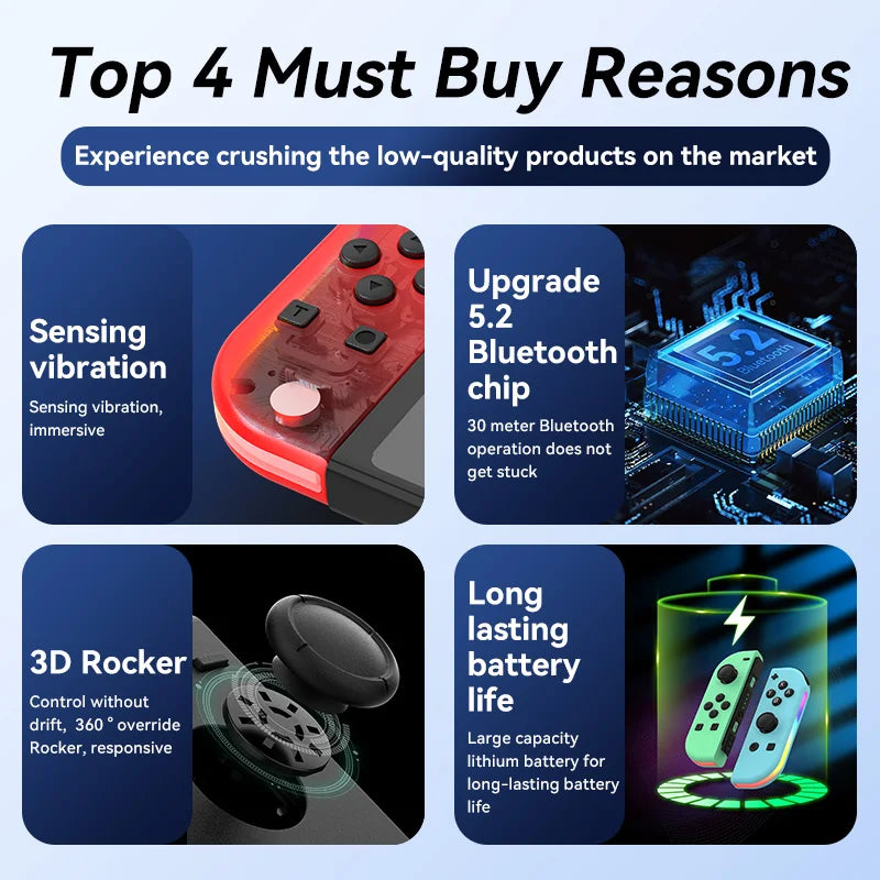 Joypad Controller Wake-up Controllers for Switch/Lite/OLED Replacement Controller with Sword Dual Vibration Joy-con Switch