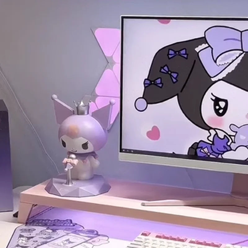 Genuine Sanrio Kuromi Speaker Anime Cartoon Kuromi Doll Toys Stage Stars Bluetooth Speaker Kawaii Soundbox.