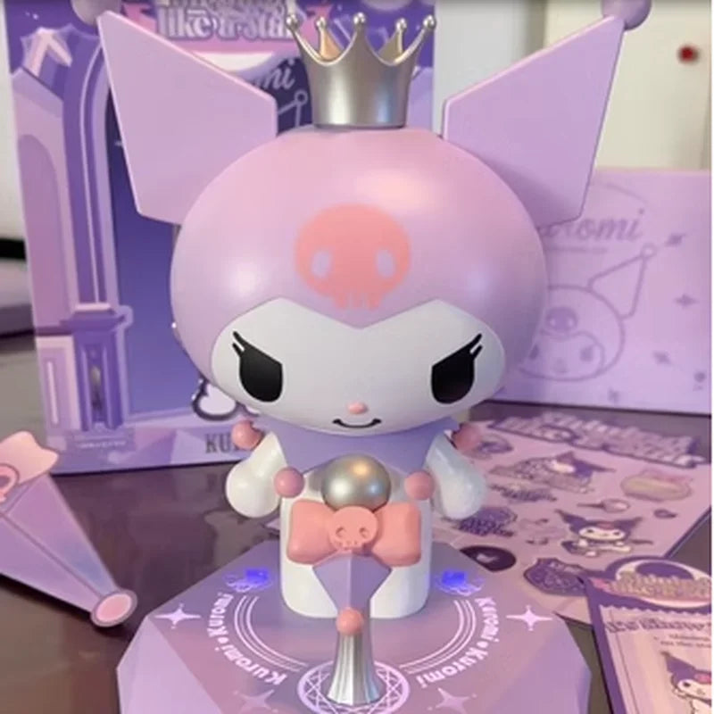 Genuine Sanrio Kuromi Speaker Anime Cartoon Kuromi Doll Toys Stage Stars Bluetooth Speaker Kawaii Soundbox.
