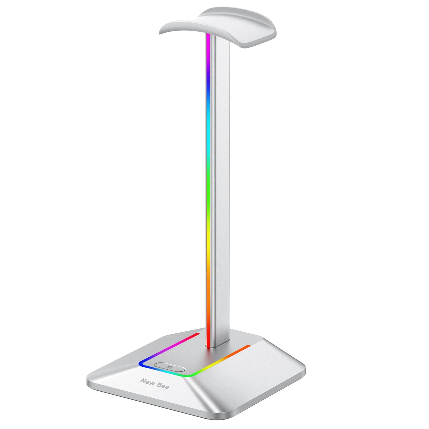 New Bee Z8 RGB Headphones Stand Holder with 2 USB Ports Desk Gaming Headset Cool Display Holder Non-Slip Rubber Base for Gamer