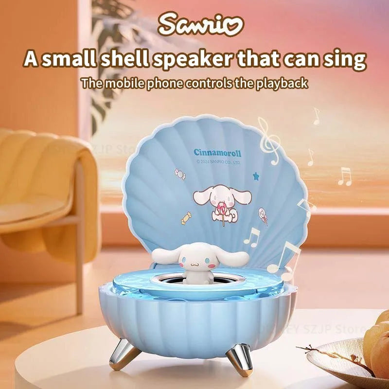Sanrio Kuromi Mini Bluetooth Speakers K39 Kawaii My Melody Shell Series Wireless Portable Night Light Speakers Anime Girl Gifts