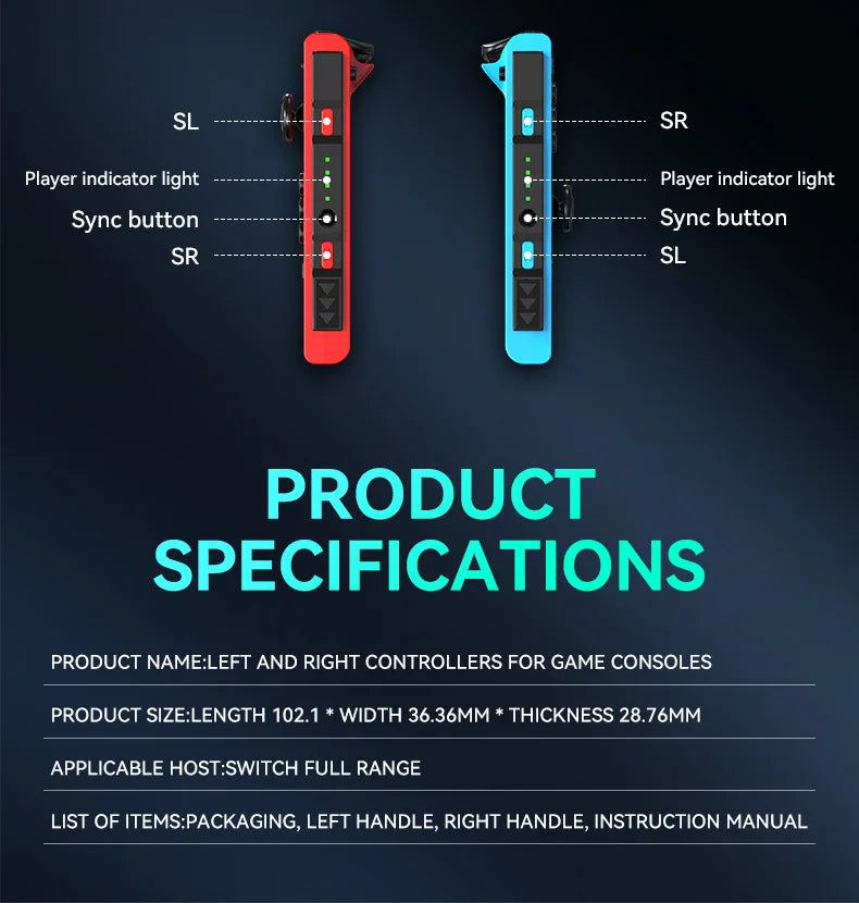 Joypad Controller Wake-up Controllers for Switch/Lite/OLED Replacement Controller with Sword Dual Vibration Joy-con Switch