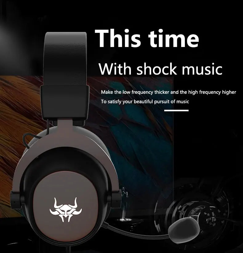 High Quality Wired Headset 3.5mm Detachable Mic Over-Ear Gaming Headphones with microphone For PC Computer PS4 PS5 Xbox Switch