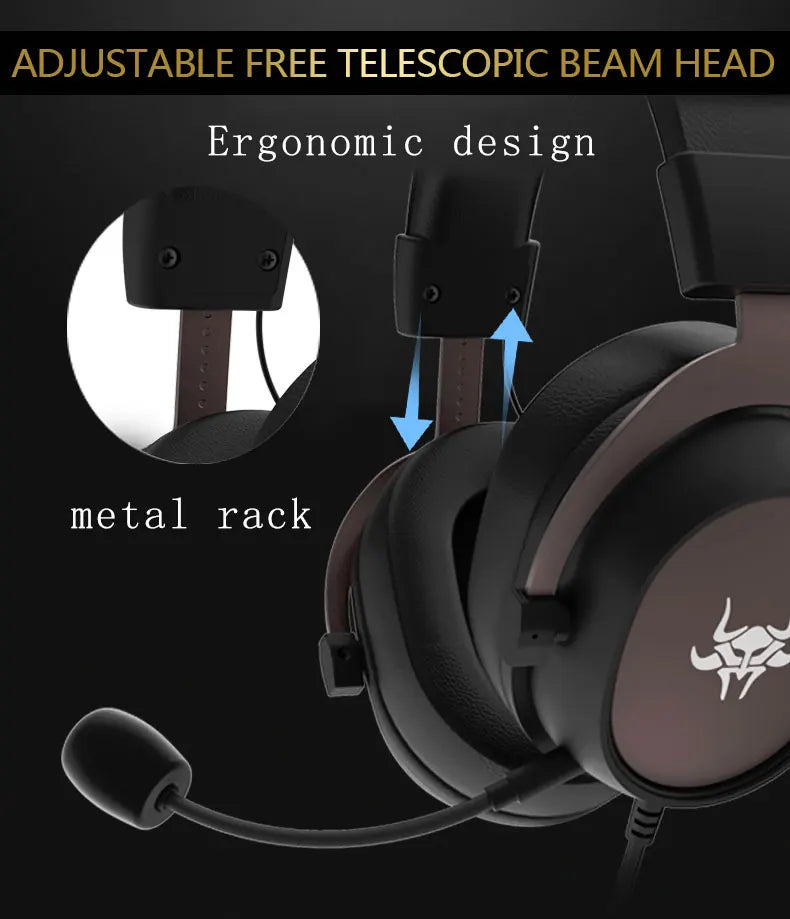 High Quality Wired Headset 3.5mm Detachable Mic Over-Ear Gaming Headphones with microphone For PC Computer PS4 PS5 Xbox Switch