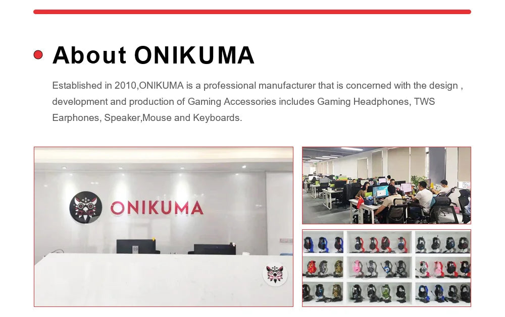 ONIKUMA Wired Stereo Gaming Headphones With Mic LED Lights for Gamer Headset