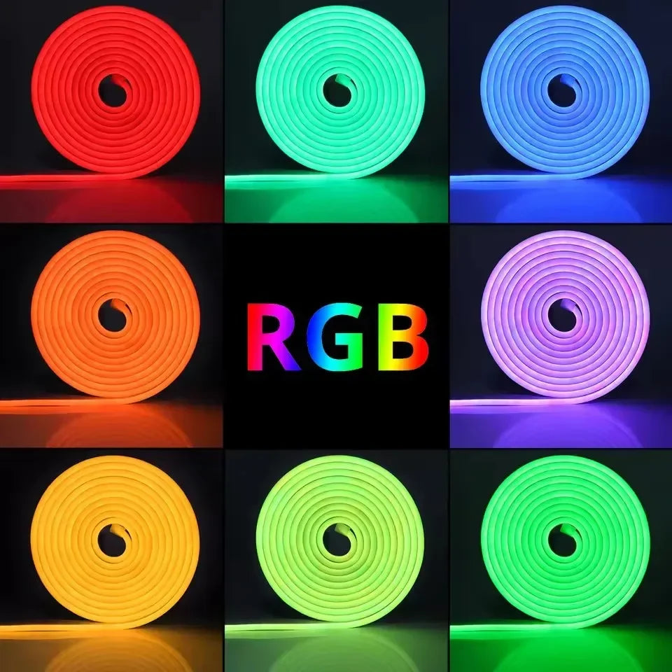 Smart Rgb Neon Led Strip Ip65 Waterproof 24V Neon Rope Light 5M 10M 15M 20M 30M Music Sync App Control For Party Home Decor Tape