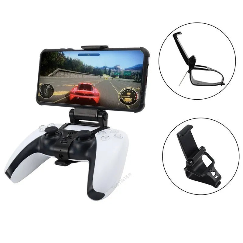 For PS5 Controller Gamepad Mobile Cell Phone Stand Smart Grip Mounting Bracket Suit for PS5 Accessories with Adjustable Width