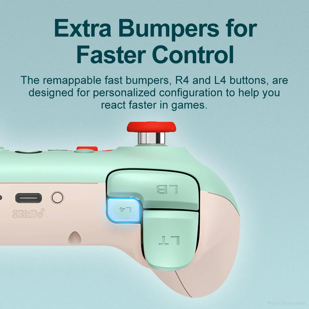 8BitDo Gamepads PC Ultimate 2C Wireless Gaming Controller for Windows 10/11 Steam Raspberry Pi Android Control Hall Effect Stick