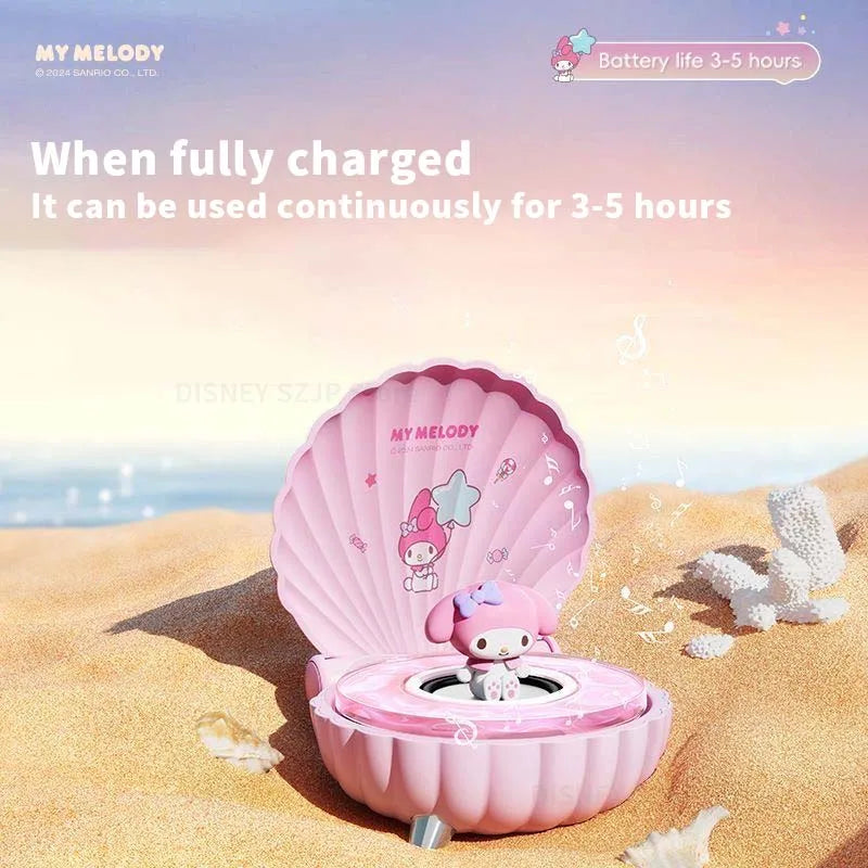 Sanrio Kuromi Mini Bluetooth Speakers K39 Kawaii My Melody Shell Series Wireless Portable Night Light Speakers Anime Girl Gifts