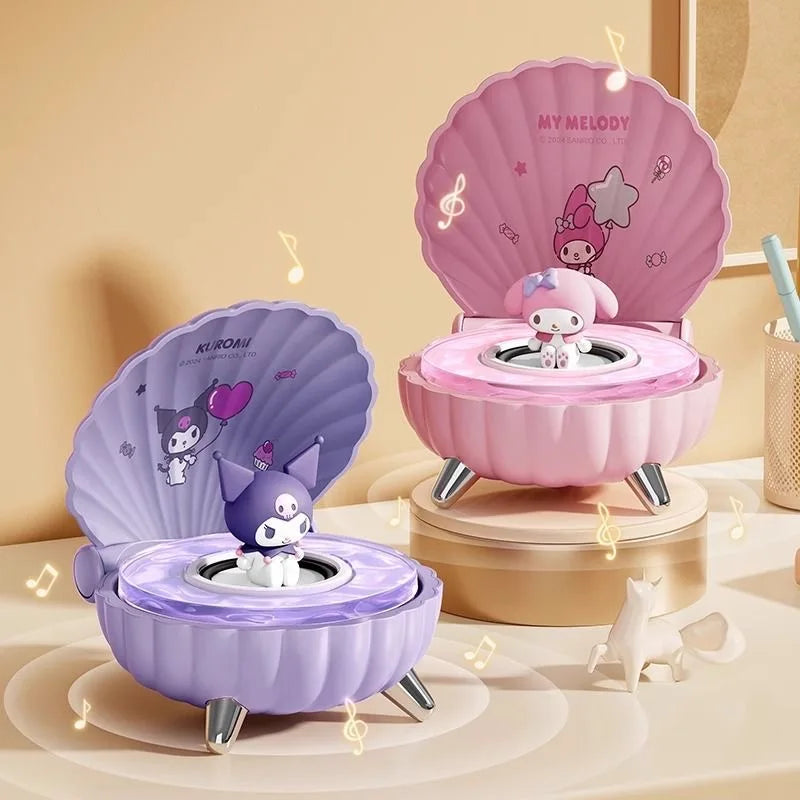 Sanrio Kuromi Mini Bluetooth Speakers K39 Kawaii My Melody Shell Series Wireless Portable Night Light Speakers Anime Girl Gifts