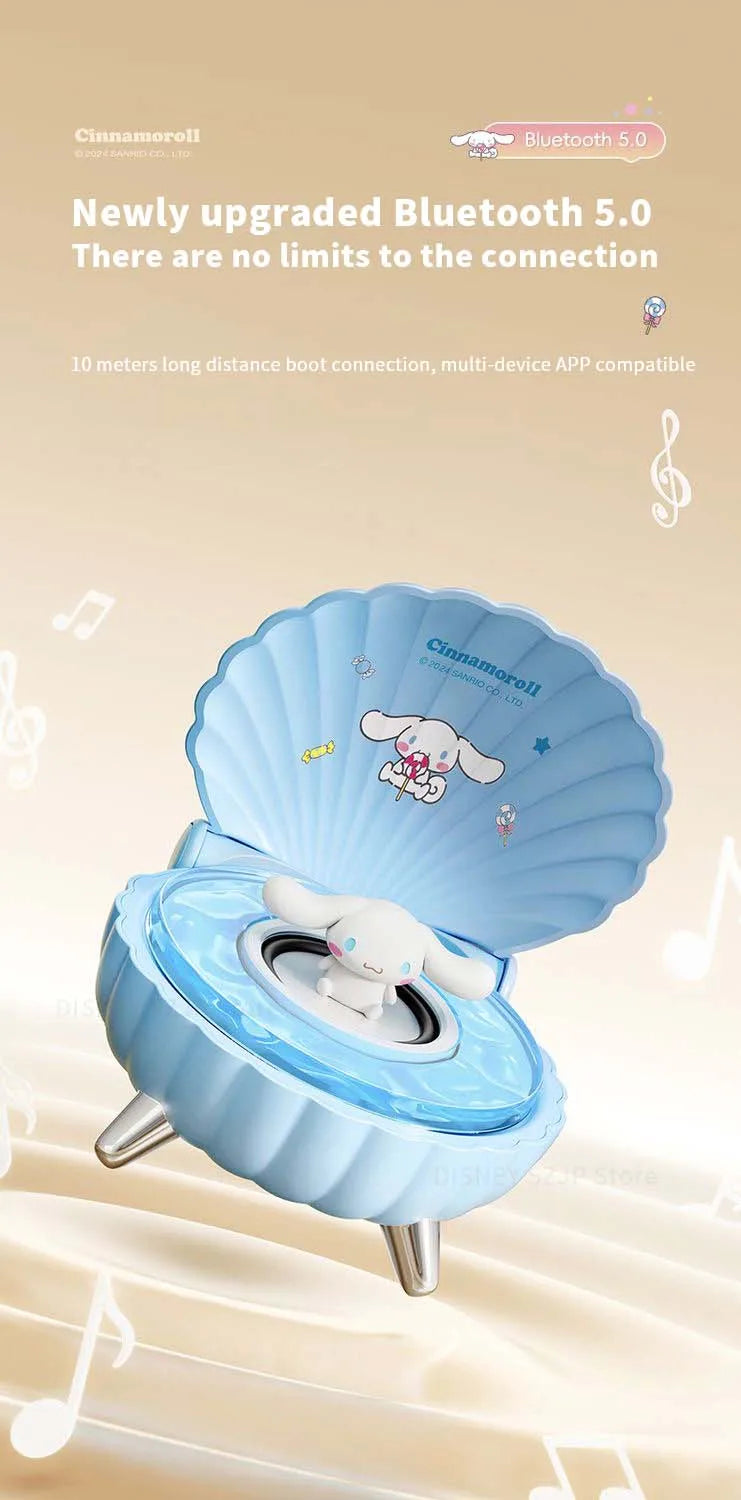 Sanrio Kuromi Mini Bluetooth Speakers K39 Kawaii My Melody Shell Series Wireless Portable Night Light Speakers Anime Girl Gifts