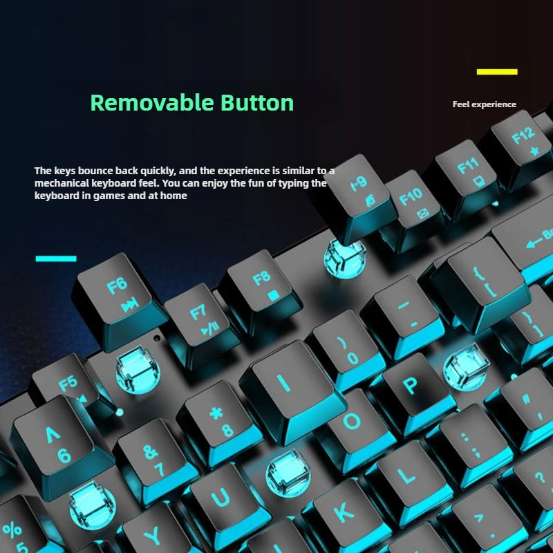 trendy Wired USB RGB Gaming Keyboard and Mouse Combo Ergonomic Waterproof Keyboard and Mouse Combos Set for Desktop Gamers