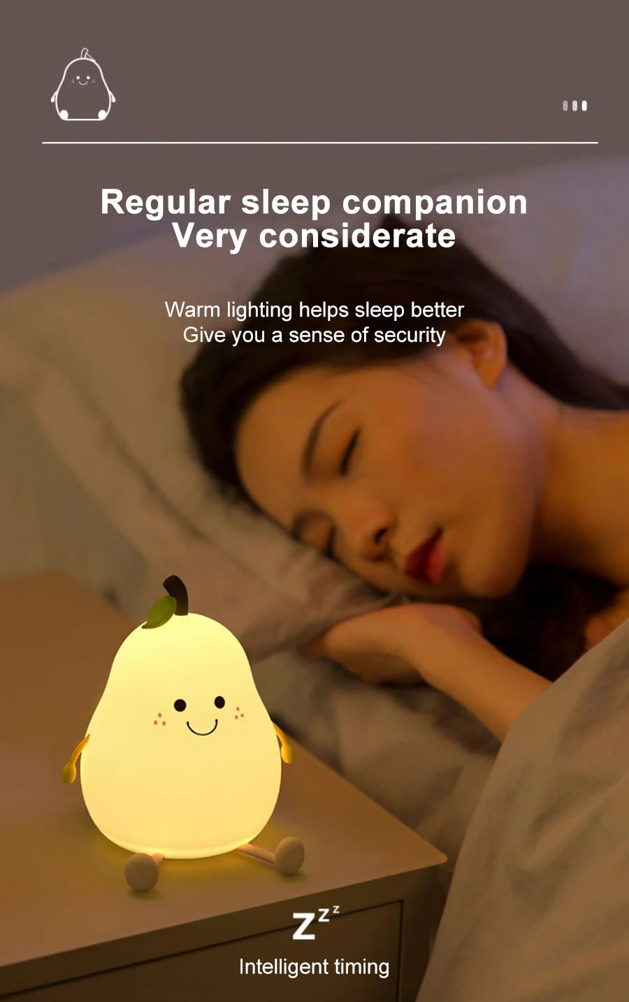 USB Rechargeable Night Light Pear Silicone Night Lights Touch Sensor Bedroom Bedside Cat Lamp With Remote For Kids and for gaming Tables!