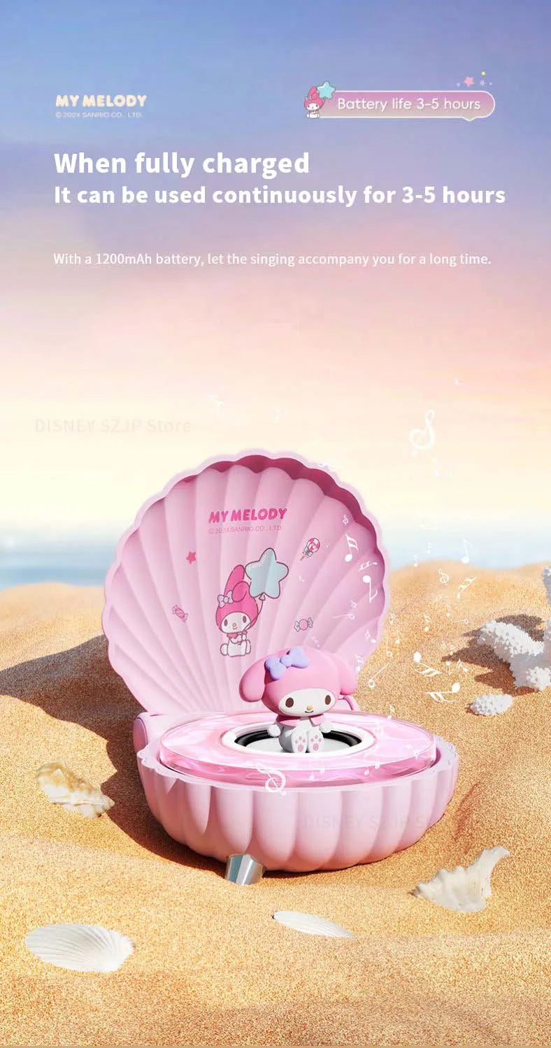 Sanrio Kuromi Mini Bluetooth Speakers K39 Kawaii My Melody Shell Series Wireless Portable Night Light Speakers Anime Girl Gifts