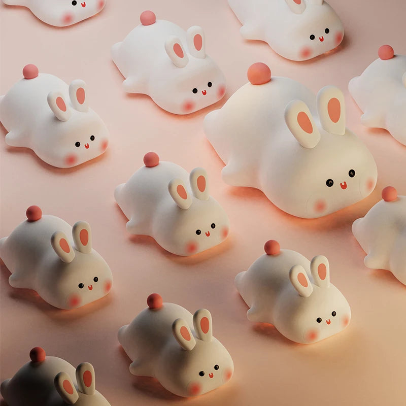 Emotional Support Night Light, Soft Squishy Bunny Vibes!