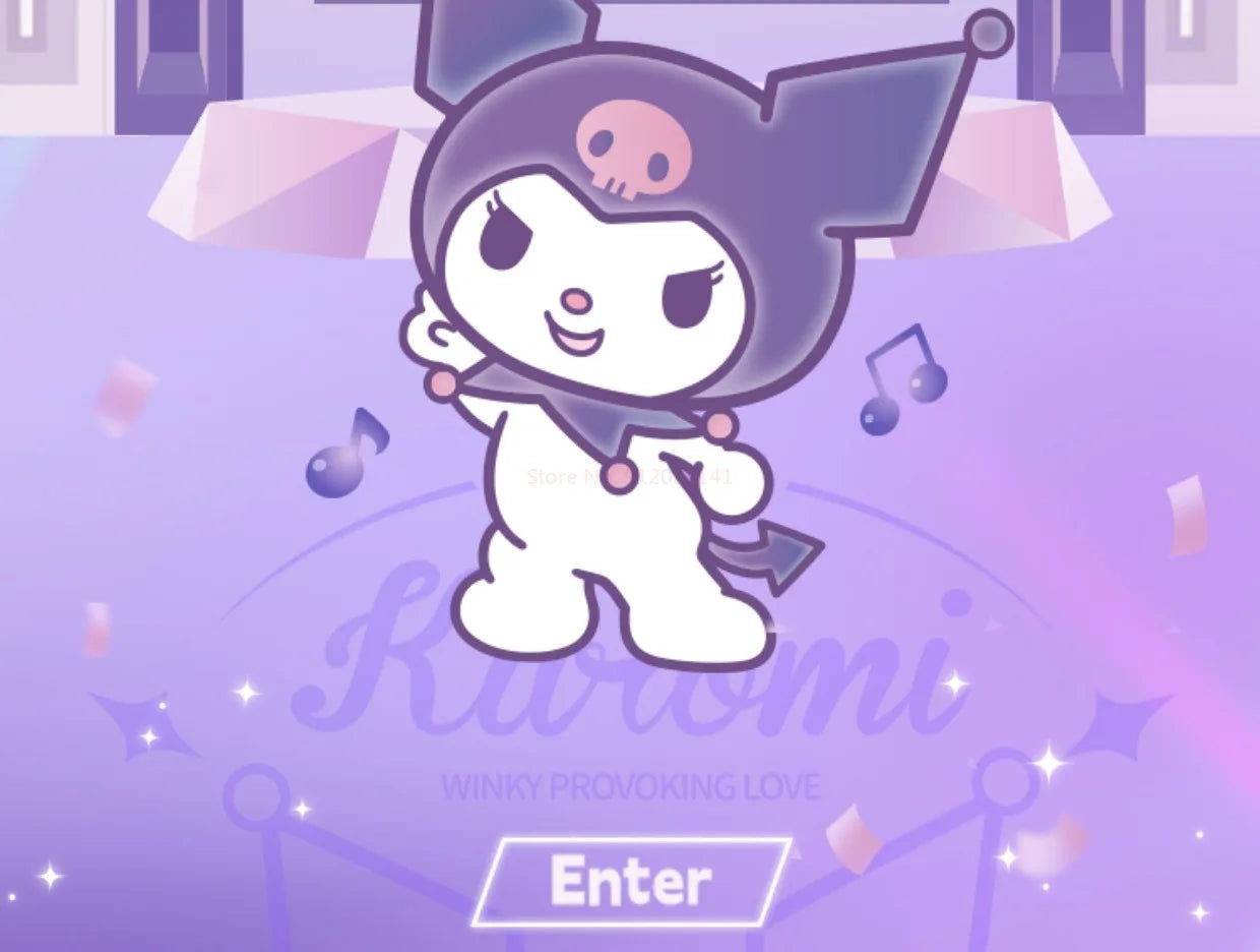 Genuine Sanrio Kuromi Speaker Anime Cartoon Kuromi Doll Toys Stage Stars Bluetooth Speaker Kawaii Soundbox.