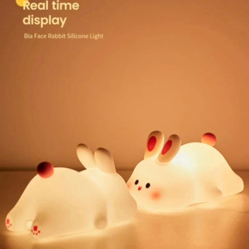 Emotional Support Night Light, Soft Squishy Bunny Vibes!