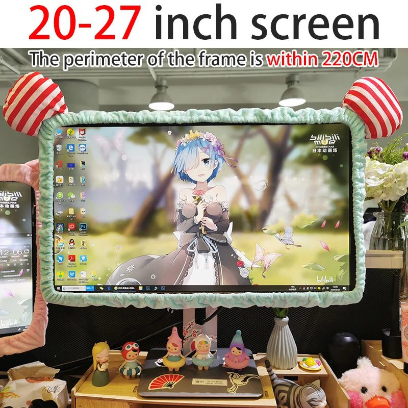 Cute Dust-proof Computer Surrounding Notebook Monitor Decorative Cover Protective Cover