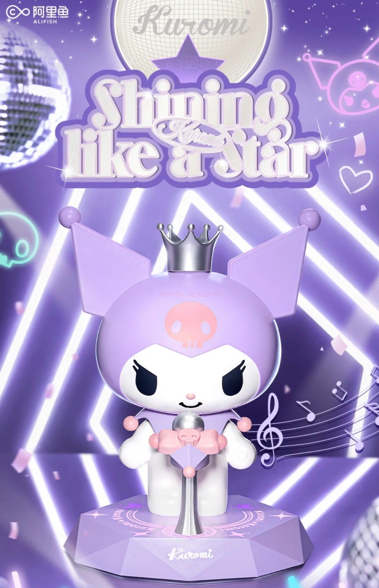 Genuine Sanrio Kuromi Speaker Anime Cartoon Kuromi Doll Toys Stage Stars Bluetooth Speaker Kawaii Soundbox.