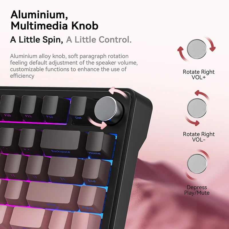 CloudClicks X85 – RGB ASMR Mechanical Keyboard 🎀