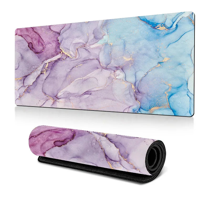 Large Mouse Pad, Cute Pink Desk Mat for Desktop, Women Girls PU Leather Waterproof Gaming, Writing Pads for School Office Home