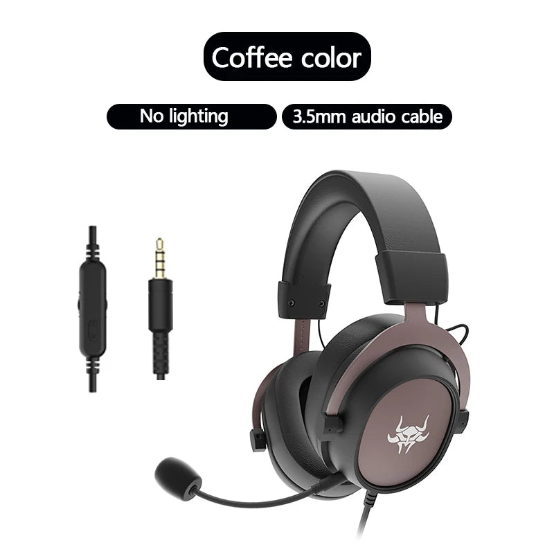 High Quality Wired Headset 3.5mm Detachable Mic Over-Ear Gaming Headphones with microphone For PC Computer PS4 PS5 Xbox Switch