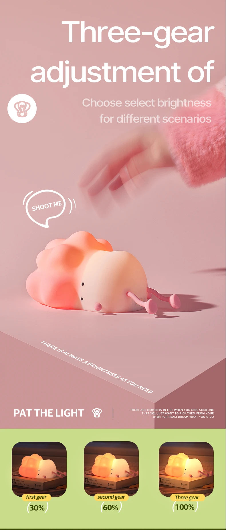 LED Night Light Squishy Novelty Lamp 3 Level Dimmable Nightlight for your RGB full of lights gaming table!!