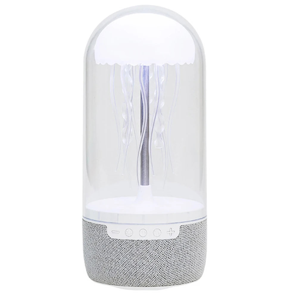 Creative Colorful Jellyfish Lamp Bluetooth-Compatible Speaker HiFi Stereo LED Jellyfish Mood Lamp Color Changing for Home Office