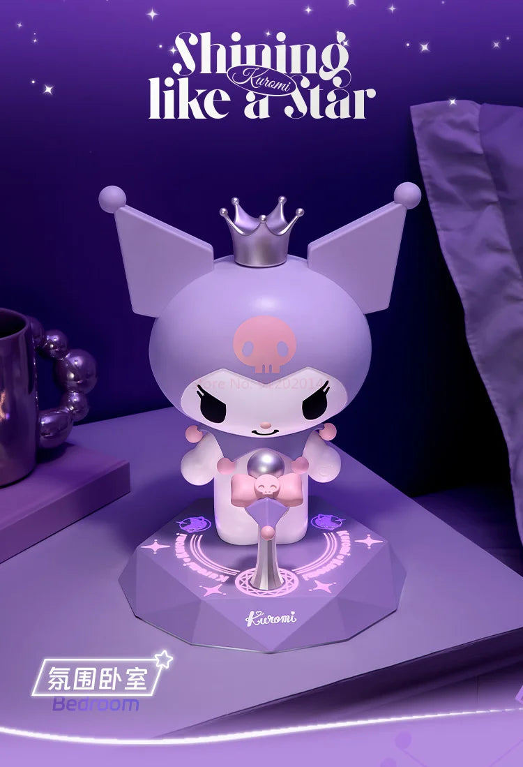 Genuine Sanrio Kuromi Speaker Anime Cartoon Kuromi Doll Toys Stage Stars Bluetooth Speaker Kawaii Soundbox.
