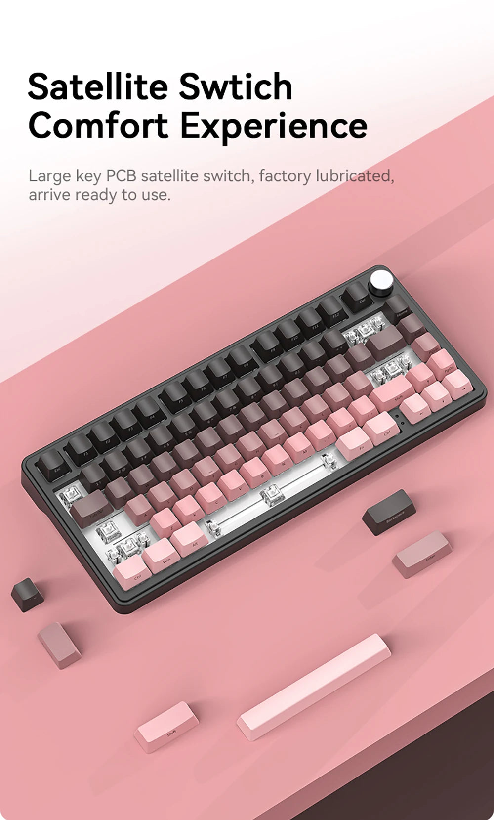 CloudClicks X85 – RGB ASMR Mechanical Keyboard 🎀
