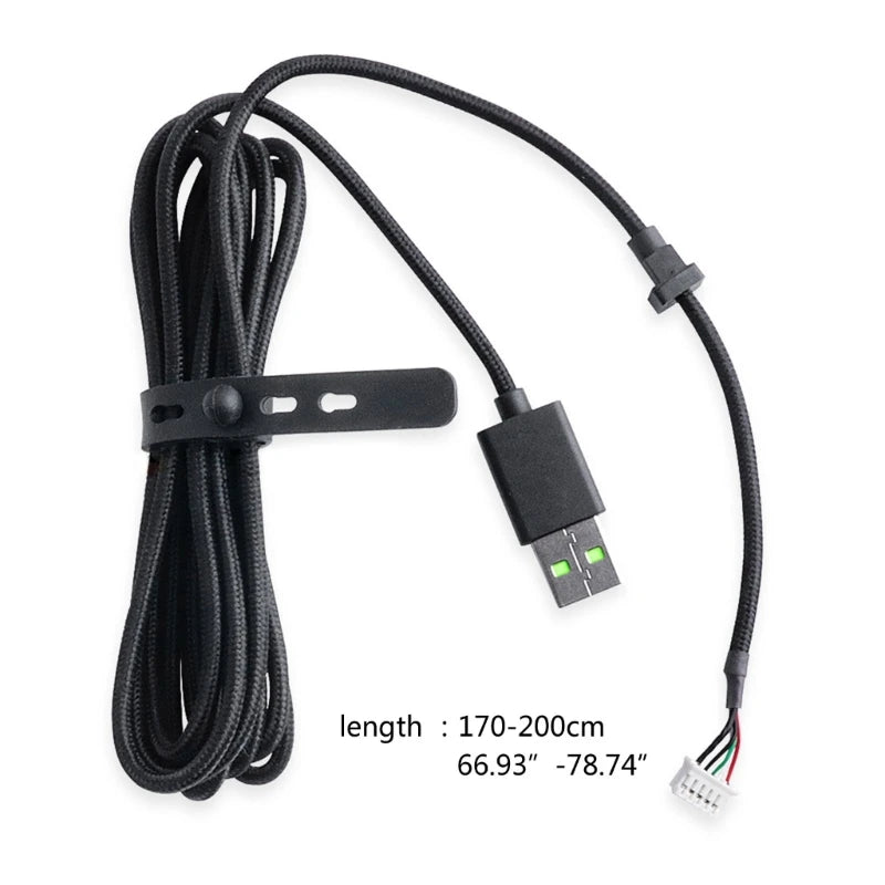 USB Gaming Headset Cable Wire for Razer Kraken Ultimate/Razer Kraken 7.1 V2 RGB/Razer Kraken V3 Wired/Kitty Edition
