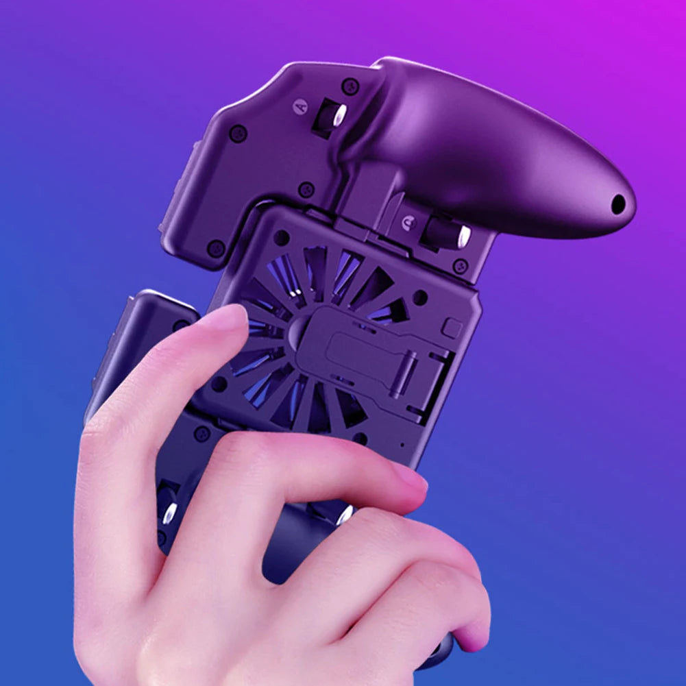 For PUBG Mobile Joystick Controller L1R1 Trigger Gamepad for iOS Android Six 6 Finger Call of Duty Mobile Gamepad Cooling Fan