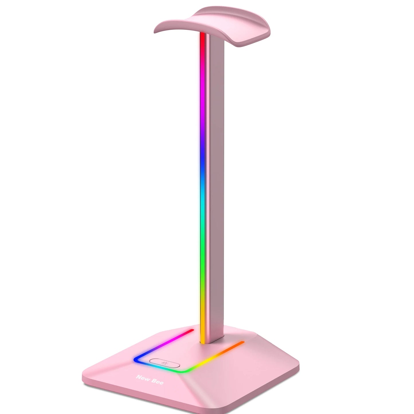 New Bee Z8 RGB Headphones Stand Holder with 2 USB Ports Desk Gaming Headset Cool Display Holder Non-Slip Rubber Base for Gamer