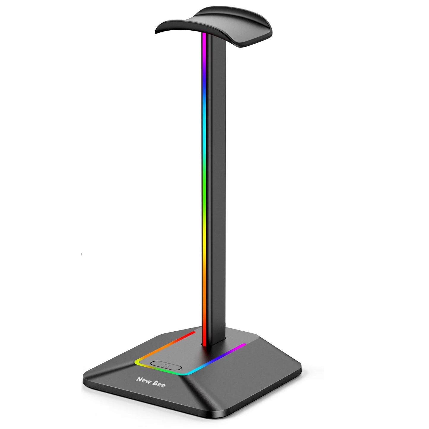 New Bee Z8 RGB Headphones Stand Holder with 2 USB Ports Desk Gaming Headset Cool Display Holder Non-Slip Rubber Base for Gamer