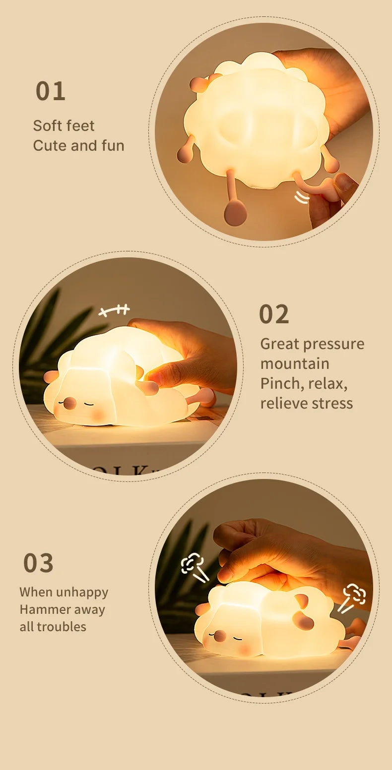 LED Night Light Squishy Novelty Lamp 3 Level Dimmable Nightlight for your RGB full of lights gaming table!!