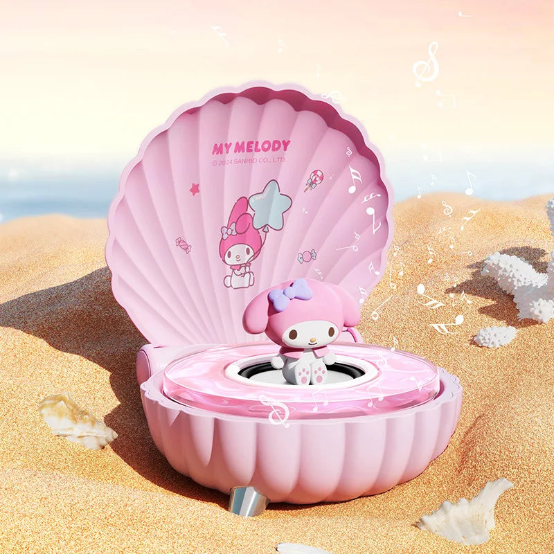 Sanrio Kuromi Mini Bluetooth Speakers K39 Kawaii My Melody Shell Series Wireless Portable Night Light Speakers Anime Girl Gifts