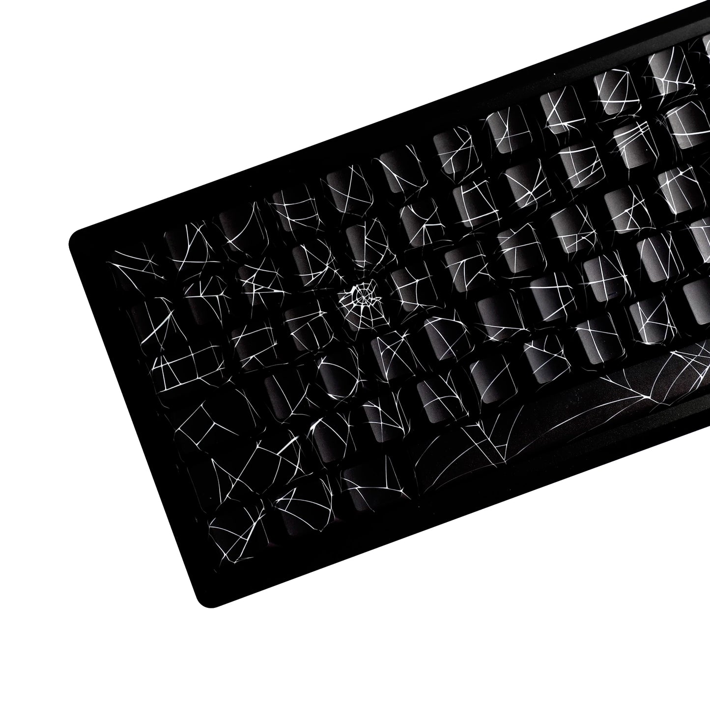 YMDK 134 Key Spider Web 2.0V Shine Through Theme Cherry Profile Side-Lit PBT Dye Sublimation Keycaps for MX Mechanical Keyboards