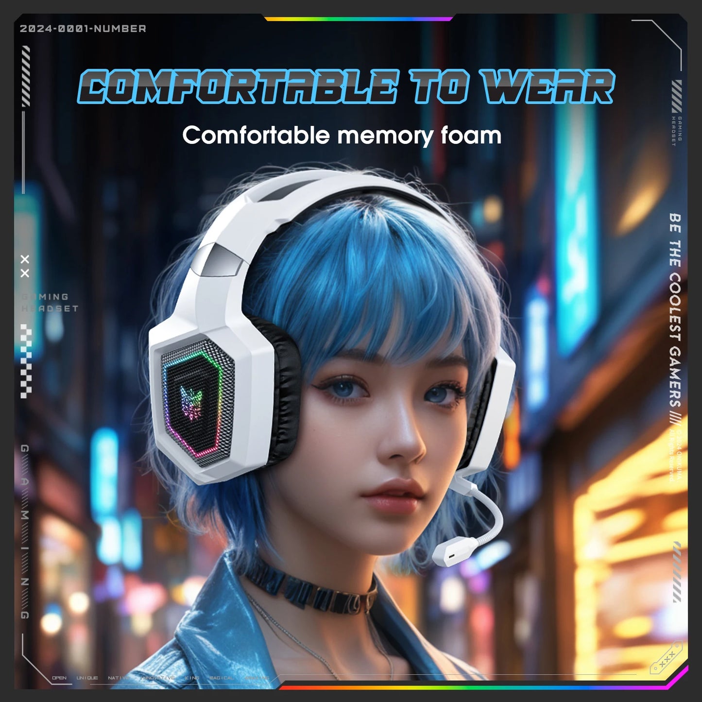 GT806 2.4GHz Wireless Gaming Headset HiFi Sound Quality PcLaptop With Microphone Noise Canceling Gaming Headphone For PC