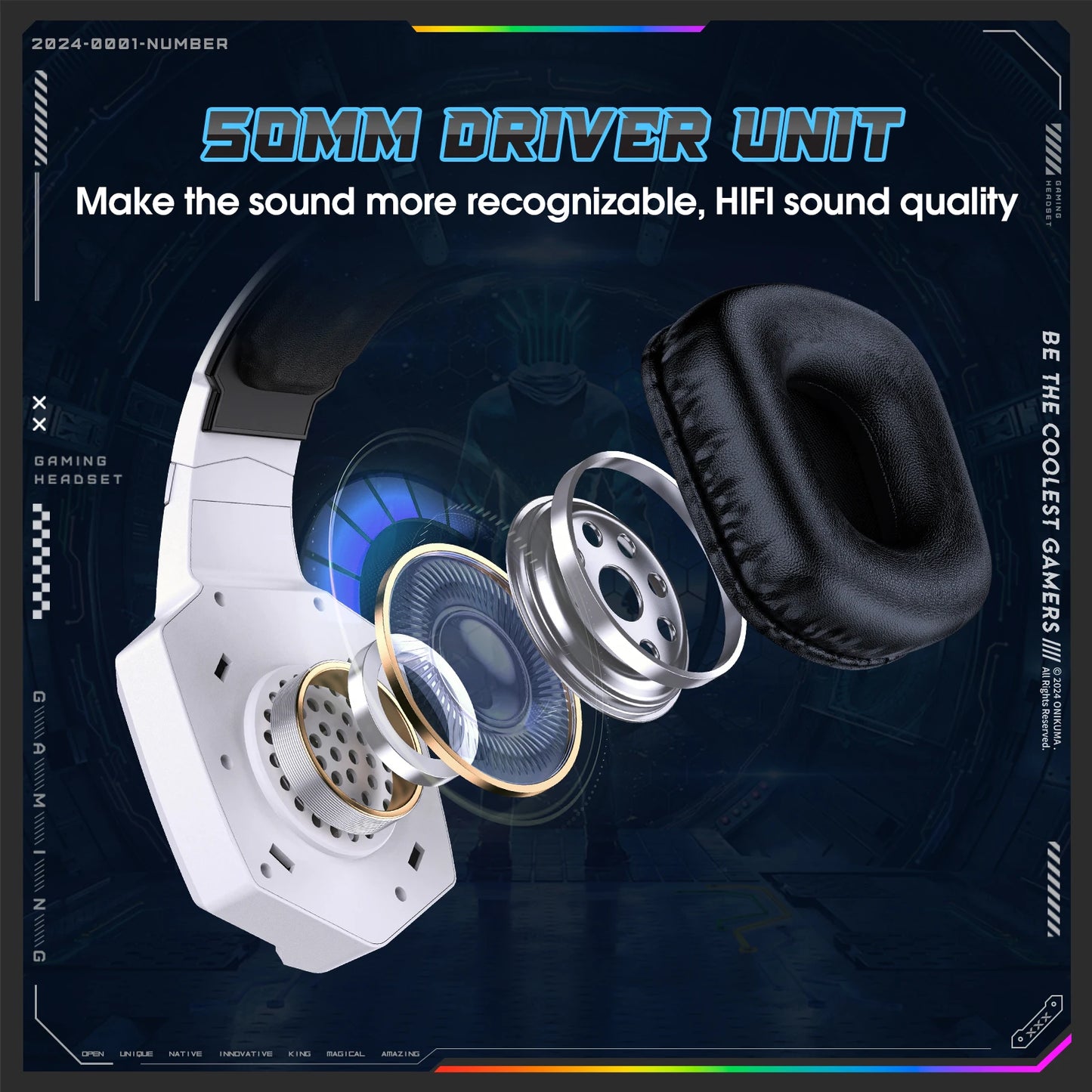 GT806 2.4GHz Wireless Gaming Headset HiFi Sound Quality PcLaptop With Microphone Noise Canceling Gaming Headphone For PC